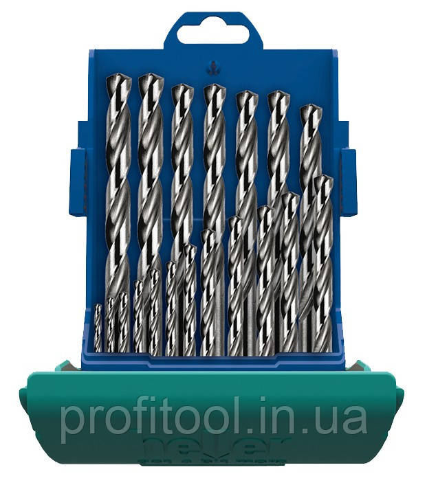 Набір свердел по металу HSS-Super 1-10 мм, крок 0,5 мм, 19 шт 21961 Heller 21961 Heller