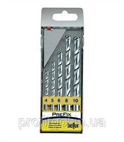 Набір свердел твердосплавних PREFIX 4/5/6/8/10 мм ц/х; 23253 Heller, фото 1