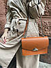 592 Натуральна шкіра, клатч кавовий, сумка жіноча кавова, крос-боді кавова коричнева світла шкіряна, фото 8