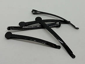 Заготівка шпильки для волосся, чорна з майданчиком під декор 62,5 мм, набір 100 шт.