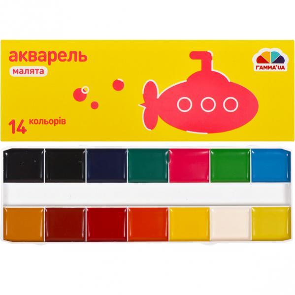 Фарби аквар.медові Гамма "Увлеч" 14 цв, карт,б/к