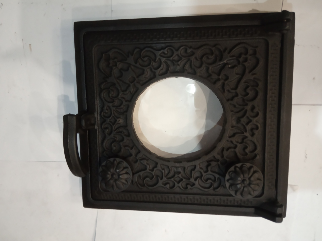 Чавунні дверцята топкові №870 скло