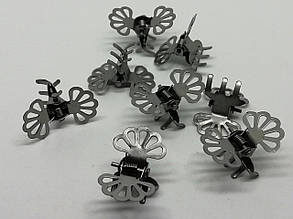 Заготівка шпильки-краба для волосся сталева з майданчиком під декор 15 х 23 мм упаковка 80 шт.