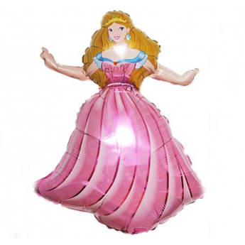 Кулька фольгована Принцеса в рожевому платті Розмір 90 х 62 см