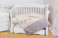 Комплект сменного постельного белья в кроватку для новорожденных Nice day Twins Sweet, 3 эл., бежевый