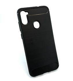 Чохол накладка для Samsung A11, A115, Samsung M11, M115 силіконовий чорний Hoco Carbon