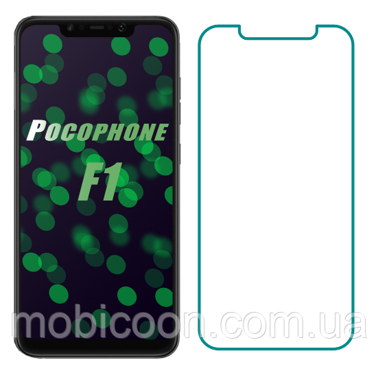 Захисне скло на Xiaomi Pocophone F1 прозоре (сяомі покофон ф1), фото 1