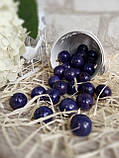 Дерев'яні намистини синього кольору круглої форми, 30 шт, d- 2 см, фото 6