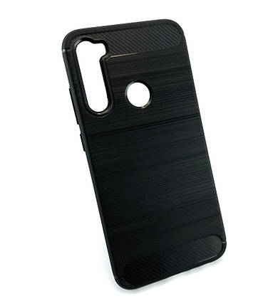 Чохол для Xiaomi Redmi Note 8 накладка на бампер протиударний Hoco Carbon чорний, фото 1