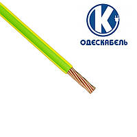 Мідний гнучкий провід ПВ3 0,5 мм2 ОдесКабель зелено-жовтий інсталяційний монтажний силовий шнур | кабель одножильний