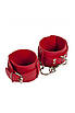 Наручники Leather Dominant Hand Cuffs, Red, фото 3
