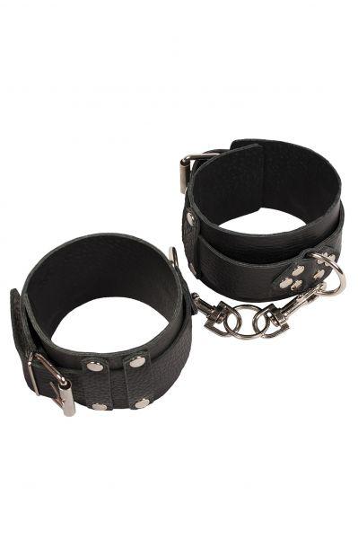 Оковы Leather Dominant Leg Cuffs, Black, фото 1