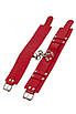 Кайдани Leather Dominant Leg Cuffs, red, фото 2