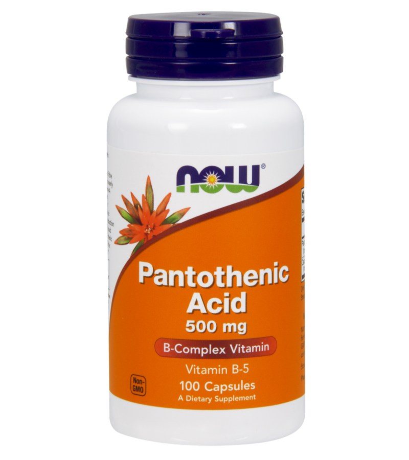 Вітамін В5 пантотенова кислота Now Foods 500 мг. 100 капс.