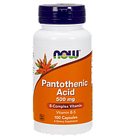 Витамин В5 пантотеновая кислота Now Foods Pantothenic Acid (Vitamin B-5) (500 мг.) 100 капс.