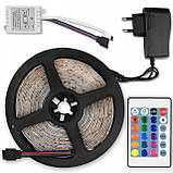 Світлодіодна стрічка 5050 300 LED RGB 5м з пультом і блоком живлення Маленька, фото 3