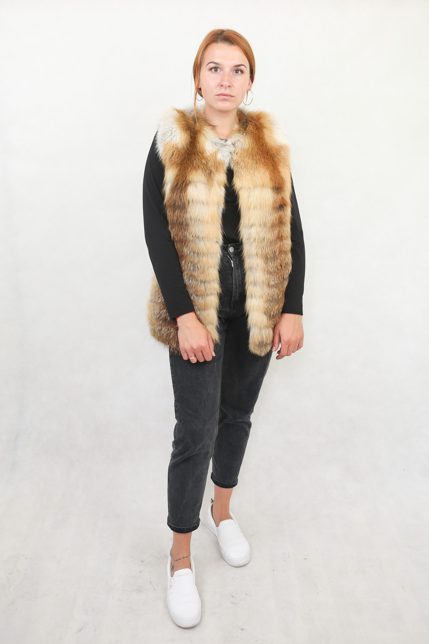 Жилетка з хутра лисиці, фото 1