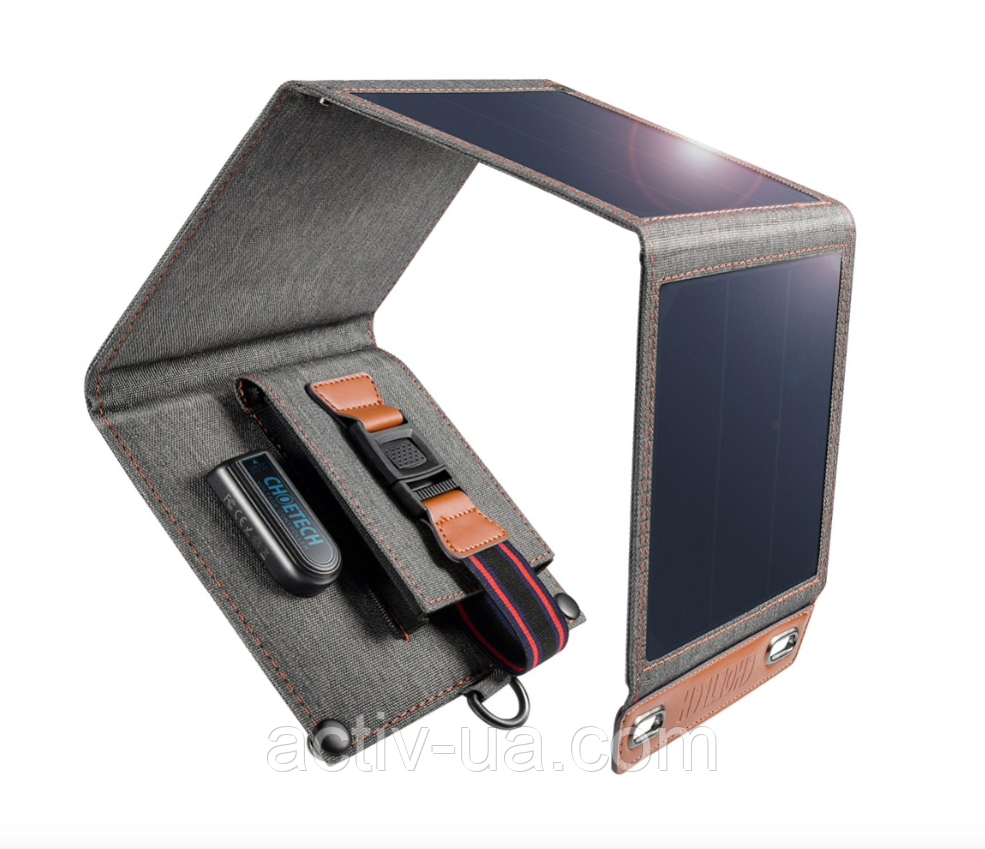 Сонячна панель зарядний пристрій Choetech SC004 14W, на 1 USB-вихід, 5V/2.1 А