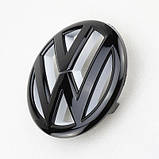 Емблема решітки радіатора VW Volkswagen Golf 6 5K0853601FULM 5k0853601c чорно-біла, фото 2