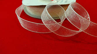 Стрічка органза 10 мм молочна