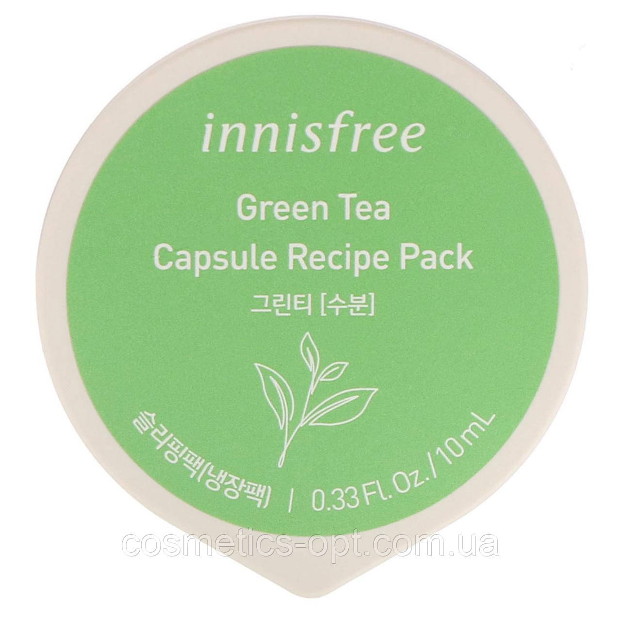 Капсульна маска із зеленим чаєм Innisfree Green Tea Capsule Recipe Pack, 10 ml, фото 1