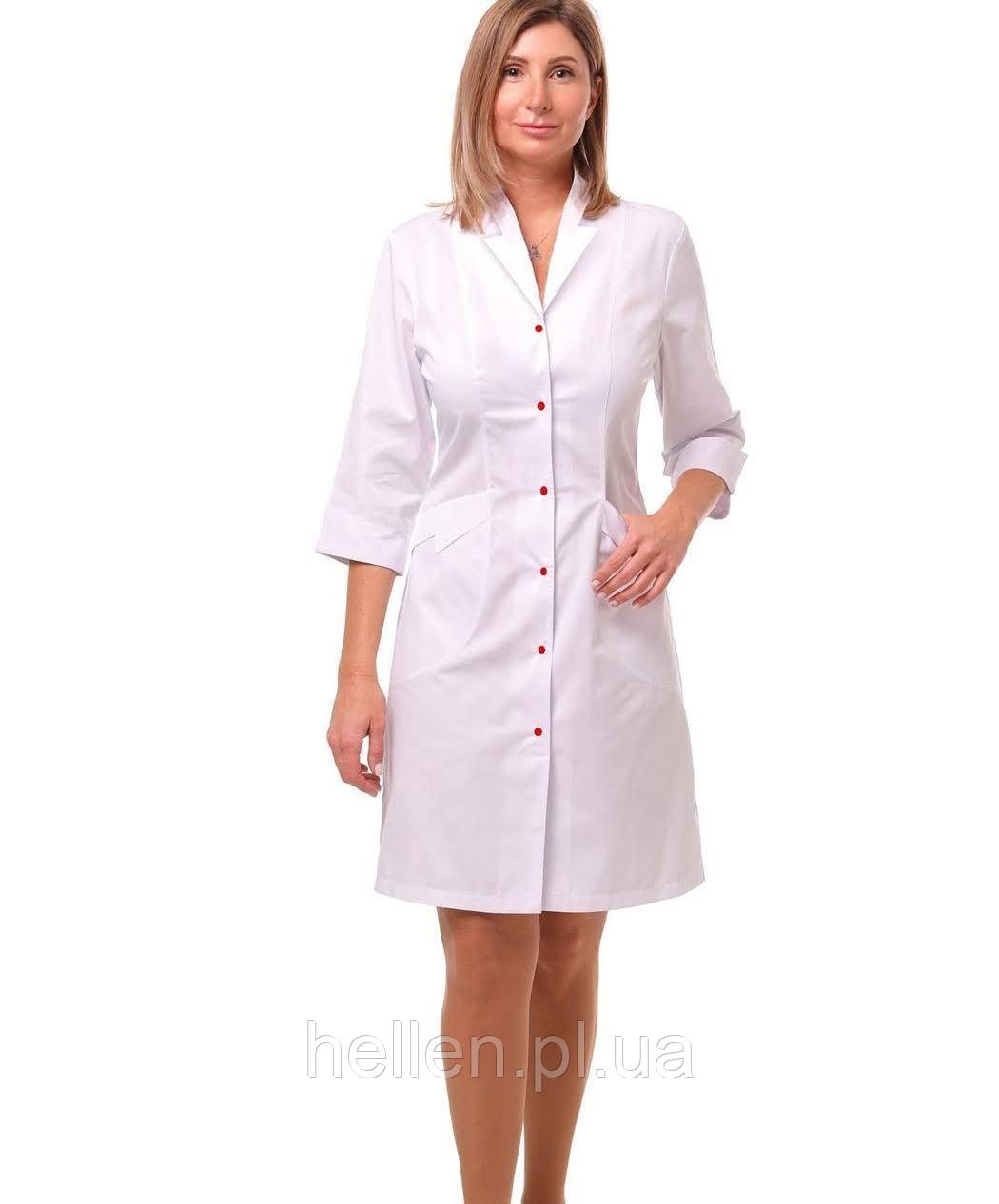 Жіночий медичний халат "Арізона" з червоним