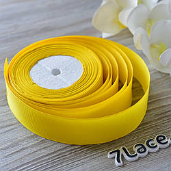 Репсова стрічка 4 см/колір жовтий/ширина 4 см/бобіна 23 м