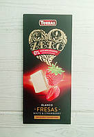 Шоколад белый с клубникой без сахара и глютена Torras Zero 125г (Испания)