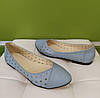 STTOPA Розміри 36,37. Балетки літні великі розміри з натуральної шкіри. 166-3641-1 Блакитні, фото 5