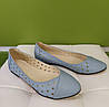 STTOPA Розміри 36,37. Балетки літні великі розміри з натуральної шкіри. 166-3641-1 Блакитні, фото 2