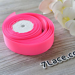 Репсова стрічка 4 см/колір рожевий/ширина 4 см/бобіна 23 м
