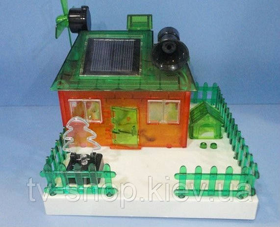 Конструктор Еко-будиночок на сонячних батареях, з тваринами (світло,звук)