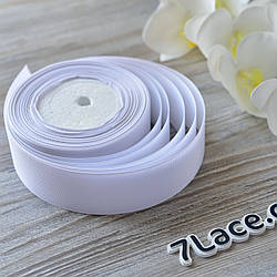 Репсова стрічка 4 см/колір білий/ширина 4 см/бобіна 23 м