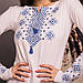 Вишиванка-лонгслів Moderika Карпатська білий з синьою вишивкою XXXL, фото 4
