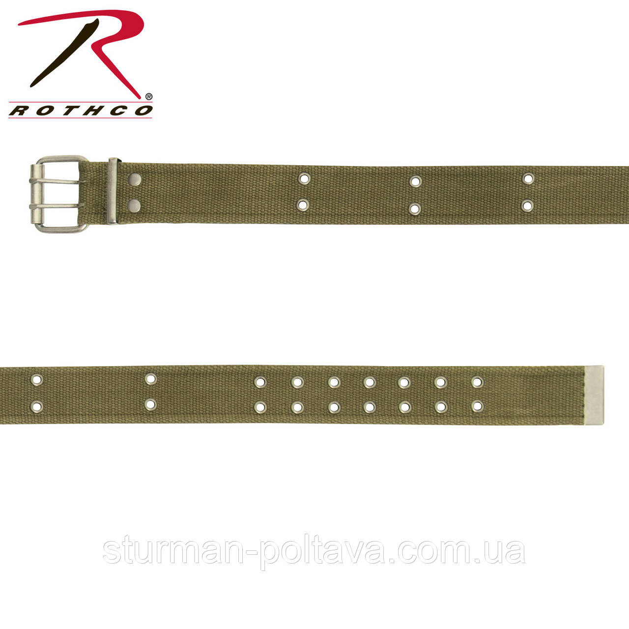 Ремінь ширинкою вінтажний олива бавовна ширина 4,5 см ULTRA FORCE BELT Rothco USA