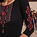 Вишиванка-лонгслів Moderika Гуцулка чорний з червоною вишивкою XL, фото 4