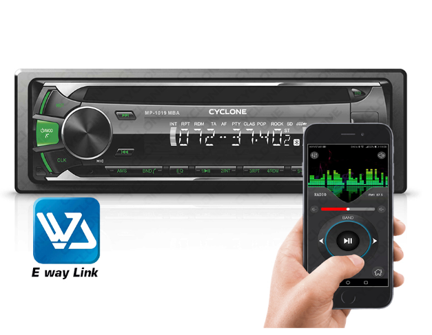 Bluetooth автомагнитола с внешним микрофоном USB FLAC CYCLONE MP-1019 MBA
