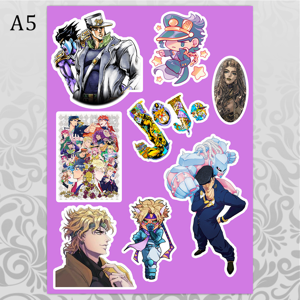 Стікери А5 Аніме Jojo Bizarre Adventure без порізування 04