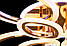 Світлодіодна люстра пелюстки з пультом та підсвічуванням до 25 кв.м колір Золотий 130 Ват Diasha A8059/4+4G 3color, фото 9