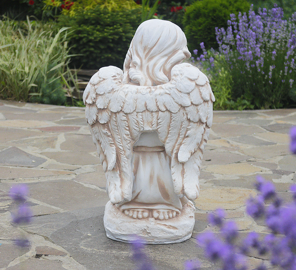 Садовая фигура Ангел молящийся на коленях 54x24x33 см Гранд Презент ССП12092 Крем - фото 4 - id-p1214937880
