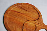 Дерев'яна яна тарілка, дерев'яна яний сервірувальний підніс, піднос ручної роботи, фото 5