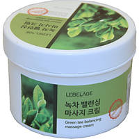 Массажный крем для лица с зеленым чаем Lebelage Green Tea Balancing Massage Cream 500 мл (8809317111421)