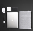Чохол для Macbook Air/Pro 13,3" + чохол для зарядного пристрою - темно сірий, фото 4