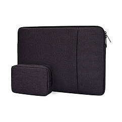 Чохол для Macbook Air/Pro 13.3-13.6" + чохол для зарядного пристрою - чорний