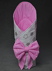 Річний конверт на виписку рожевий Зірки