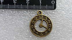 Годинники круглі, колір - бронза. Діаметр 18 мм №15