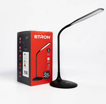 Лампа наст. LED ETRON Desk Lamp delta 6W 4200K Black №1-EDL-406