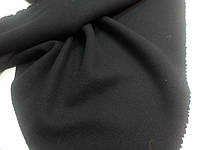 Ткань пальтовая черная шерсть лоскут