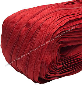 Блискавка спіральна метрова No3 Італія колір червоний 519