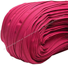 Блискавка спіральна метрова No3 Італія колір малиновий 649